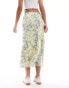 Фото #2 товара Edited midi skirt in dusty blue floral