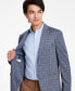 Фото #4 товара Men's Plaid Knit Slim-Fit Sport Coat, Created for Macy's