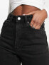 Weekday Rowe extra high waist straight jeans in black