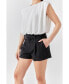 Women's Belted Mini Shorts