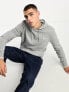 Fred Perry tipped hoodie in steel marl grey