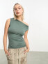 Фото #1 товара Weekday Hera drape top in grey