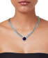 ფოტო #2 პროდუქტის Amethyst (9 ct. t.w.) & White Topaz Accent (3/8 ct. t.w.) Weave Link 18" Collar Necklace in Sterling Silver