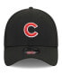 ფოტო #3 პროდუქტის Men's Black Chicago Cubs Logo 39THIRTY Flex Hat