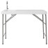 23''W X 45''L Granite White Plastic Folding Table With Sink