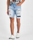 ფოტო #1 პროდუქტის Men's Logan Slim-Fit Destroyed Denim Shorts