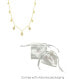 ფოტო #2 პროდუქტის Gold Cubic Zirconia Diamond Drop Confetti Necklace