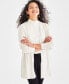 ფოტო #1 პროდუქტის Petite Open-Stitch Long-Sleeve Cardigan, Created for Macy's