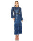 Фото #1 товара Women's Long Sleeve Ruffle Detail Sequin Dress