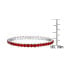 Фото #2 товара Simulated July Birthstone Tennis Stretch Bracelet