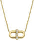 ფოტო #1 პროდუქტის Heritage D-Link Glitz Gold-Tone Stainless Steel Chain Necklace