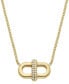 ფოტო #1 პროდუქტის Heritage D-Link Glitz Gold-Tone Stainless Steel Chain Necklace