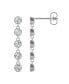 ფოტო #1 პროდუქტის Moissanite Bezel Drop Earrings 1 ct. t.w. Diamond Equivalent in 14k White Gold