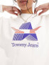 Tommy Jeans overszied retro crew neck sweatshirt sweatshirt in white