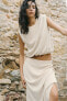 Фото #4 товара Объемная трикотажная юбка миди ZARA
