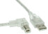Фото #1 товара InLine USB 2.0 Cable left angled Type A male / B male transparent 1m