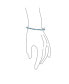 ფოტო #2 პროდუქტის Slender Dainty Round In Milgrain Edge Setting Iridescent Blue Created Opal Evil Eye Tennis Bolo Bracelet For Women 14K Yellow Rose Gold Plated .925 Sterling Silver Adjustable Slide