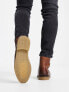 ASOS DESIGN brogue boots in tan leather with natural sole