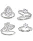 ფოტო #6 პროდუქტის Diamond Pear Double Halo Engagement Ring (2 ct. t.w.) in 14k White Gold