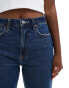 Фото #4 товара Abercrombie & Fitch Curve Love vintage straight high rise jean in dark blue