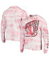 Фото #2 товара Men's Red Houston Rockets Throwback Tie-Dye Long Sleeve T-shirt