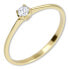 Engagement ring in yellow gold with crystal 226 001 01036