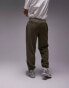 Фото #5 товара Topman vintage wash relaxed jogger in green - KHAKI