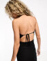 ASOS DESIGN backless cowl neck top in black