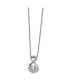 Фото #1 товара Chisel vibrant CZ Infinity Heart Slide Cable Chain Necklace