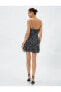 Фото #4 товара Платье женское Koton Мини С шифоном и фиранками В-образным вырезом с подкладкой