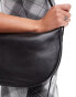 & Other Stories leather cross body bag with buckle detail in black