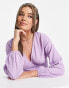 Фото #3 товара Monki v neck long sleeve top in lilac