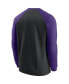 Фото #5 товара Men's Black, Purple Minnesota Vikings Historic Raglan Crew Performance Sweater