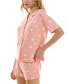 Фото #4 товара Women's 2-Pc. Printed Short Pajamas Set
