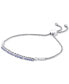 ფოტო #2 პროდუქტის Tanzanite (5/8 ct. t.w.) & Diamond (1/10 ct. t.w.) Bolo Bracelet in Sterling Silver