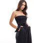 & Other Stories linen strapless jumpsuit in black