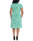 Фото #2 товара Plus Size Printed Fit & Flare Dress