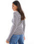 Фото #4 товара Levi's small batwing logo stripe long sleeve t-shirt in navy