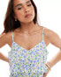 Wednesday's Girl ditsy floral cami playsuit in blue BLAU, S - фото #2