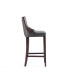 Фото #4 товара Барный стул с подлокотниками Manhattan Comfort Fifth Avenue 19" из бука с искусственной кожей