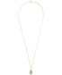 Фото #3 товара Macy's diamond Pavé Teardrop 18" Pendant Necklace (1/6 ct. t.w.) in 10k Gold