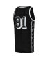 Фото #2 товара Men's Black Death Row Records Basketball Jersey