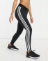 adidas Training Essential 3 Stripe leggings in black