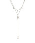 Carmine Layered Crystal Lariat Women's Necklace
