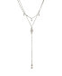 ფოტო #1 პროდუქტის Carmine Layered Crystal Lariat Women's Necklace