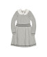 Фото #1 товара Big Girls Organic Long Sleeve Cable Knit Peter Pan Collar Sweater Dress