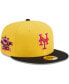 Фото #1 товара Men's Yellow, Black New York Mets Grilled 59FIFTY Fitted Hat