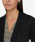 ფოტო #4 პროდუქტის Women's Collarless Open-Front Embellished Cardigan