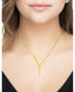 ფოტო #2 პროდუქტის Bar Pendant Necklace in 18K Gold Plated Brass
