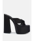 ფოტო #1 პროდუქტის Women's Strobing Knotted Chunky Platform Heels sandals